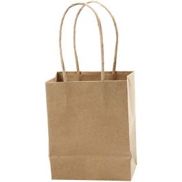 Papperspåsar, H: 17 cm, B: 12x7 cm, 125 g, brun, 10 st./ 1 förp. [HOB-23371]