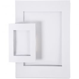 Passepartoutramar, stl. A4+A6, 230 g, vit, 2x60 st./ 1 förp. [HOB-23630]