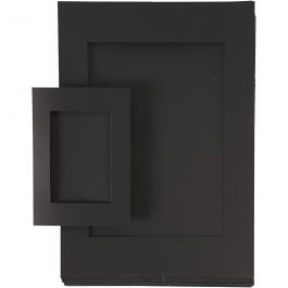 Passepartoutramar, stl. A4+A6, 180 g, svart, 2x60 st./ 1 förp. [HOB-23631]
