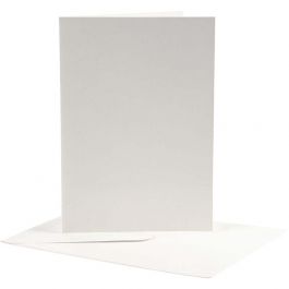 Brevkort, kortstl. 12,5x17,5 cm, kuvertstl. 14x19 cm, råvit, 10 set/ 1 förp. [HOB-23706]
