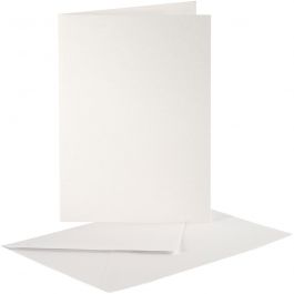 Pärlemorskort, kortstl. 10,5x15 cm, kuvertstl. 11,5x16,5 cm, cream, 10 set/ 1 förp. [HOB-23819]