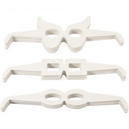 Glasögon, H: 4,5-10 cm, L: 32 cm, vit, 160 st./ 1 förp. [HOB-23869]