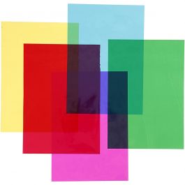 Cellofan, 210x297 mm, mixade färger, 5x20ark/ 1 förp. [HOB-24000]