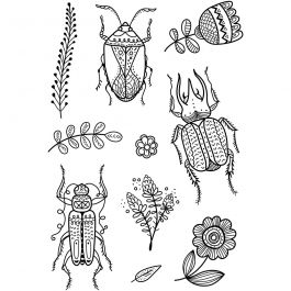Clear Stamps, insekter, ark 11x15,5 cm, 1 ark [HOB-240014]