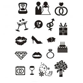 Clear Stamps, bröllop, ark 11x15,5 cm, 1 ark [HOB-240017]