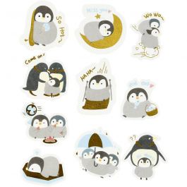 Washi stickers, pingviner, stl. 40-53 mm, 30 st./ 1 förp. [HOB-24756]