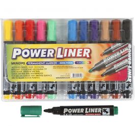 Power Liner, spets 1,5-3 mm, mixade färger, 12 st./ 1 förp. [HOB-25042]