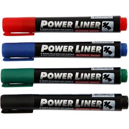 Power Liner, spets 1,5-3 mm, svart, blå, grön, röd, 4 st./ 1 förp. [HOB-25044]