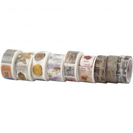 Washitejp, L: 3+5 M, B: 15+25 mm, 9 rl./ 1 förp. [HOB-25246]