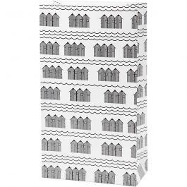 Papperspåsar, H: 21 cm, stl. 6x12 cm, 80 g, svart, vit, 10 st./ 1 förp. [HOB-25363]