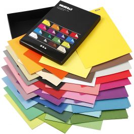 Colorbar Rivkartong, A4, ark 210x297 mm, 250 g, mixade färger, 16x10 ark/ 1 förp. [HOB-25417]