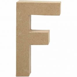 Pappbokstav, F , H: 20,5 cm, B: 11,6 cm, tjocklek 2,5 cm, 1 st. [HOB-26605]