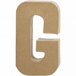 Pappbokstav, G, H: 20,5 cm, B: 11,5 cm, tjocklek 2,5 cm, 1 st. [HOB-26606]