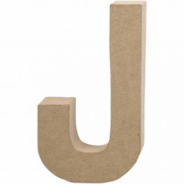 Pappbokstav, J, H: 20,5 cm, B: 11,5 cm, tjocklek 2,5 cm, 1 st. [HOB-26609]