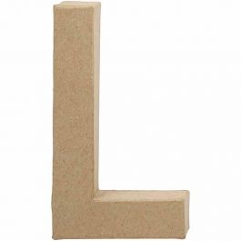 Pappbokstav, L, H: 20,3 cm, B: 11,4 cm, tjocklek 2,5 cm, 1 st. [HOB-26611]