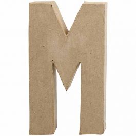 Pappbokstav, M, H: 20,5 cm, B: 12 cm, tjocklek 2,5 cm, 1 st. [HOB-26612]