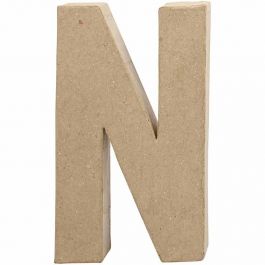Pappbokstav, N, H: 20,2 cm, B: 11,5 cm, tjocklek 2,5 cm, 1 st. [HOB-26613]