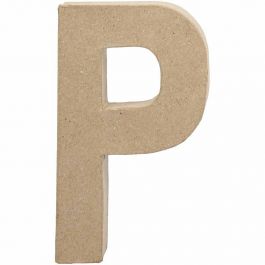 Pappbokstav, P, H: 20,5 cm, B: 11,4 cm, tjocklek 2,5 cm, 1 st. [HOB-26615]