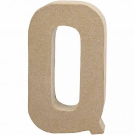 Pappbokstav, Q, H: 20,3 cm, B: 11,5 cm, tjocklek 2,5 cm, 1 st. [HOB-26616]