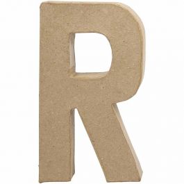 Pappbokstav, R, H: 20,5 cm, B: 11,7 cm, tjocklek 2,5 cm, 1 st. [HOB-26617]