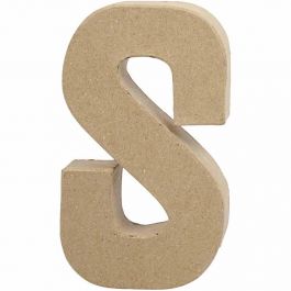 Pappbokstav, S, H: 20,3 cm, B: 11,4 cm, tjocklek 2,6 cm, 1 st. [HOB-26618]