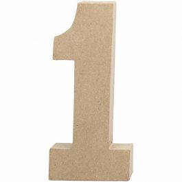 Pappsiffra, 1, H: 20,5 cm, B: 9,5 cm, tjocklek 2,5 cm, 1 st. [HOB-26629]