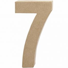 Pappsiffra, 7, H: 20,2 cm, B: 11 cm, tjocklek 2,5 cm, 1 st. [HOB-26635]