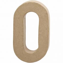 Pappsiffra, 0, H: 20,4 cm, B: 11,7 cm, tjocklek 2,5 cm, 1 st. [HOB-26638]