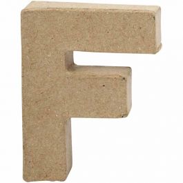 Pappbokstav, F, H: 10 cm, B: 7,6 cm, tjocklek 1,7 cm, 1 st. [HOB-26644]