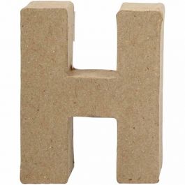 Pappbokstav, H, H: 10 cm, B: 7,6 cm, tjocklek 1,7 cm, 1 st. [HOB-26646]