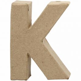 Pappbokstav, K, H: 10 cm, B: 7,7 cm, tjocklek 1,7 cm, 1 st. [HOB-26649]