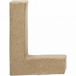 Pappbokstav, L, H: 10 cm, B: 7,5 cm, tjocklek 1,7 cm, 1 st. [HOB-26650]