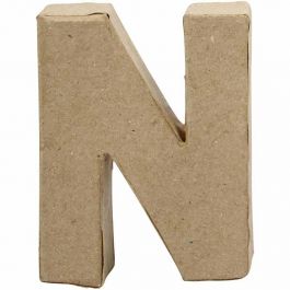 Pappbokstav, N, H: 10 cm, B: 7,8 cm, tjocklek 2 cm, 1 st. [HOB-26652]