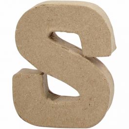 Pappbokstav, S, H: 10 cm, B: 8 cm, tjocklek 1,7 cm, 1 st. [HOB-26657]
