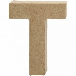 Pappbokstav, T, H: 10 cm, B: 7,8 cm, tjocklek 1,7 cm, 1 st. [HOB-26658]