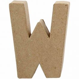 Pappbokstav, W, H: 10 cm, B: 8,3 cm, tjocklek 1,7 cm, 1 st. [HOB-26661]