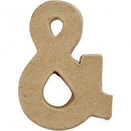 Pappsymbol, &, H: 10 cm, B: 7,5 cm, tjocklek 1,7 cm, 1 st. [HOB-26666]
