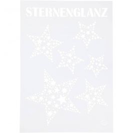 Stencil, stjärnglans, A4, ark 210x297 mm, 1 st. [HOB-26976]