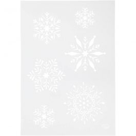 Stencil, snöflinga, A4, ark 210x297 mm, 1 st. [HOB-26977]