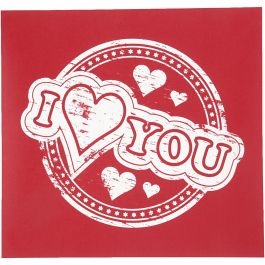 Screen stencil, I love you, ark 20x22 cm, 1 ark [HOB-27061]