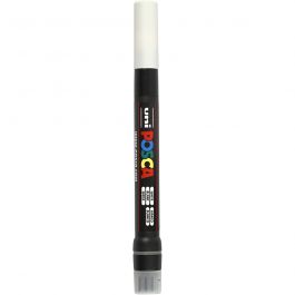 Posca Marker , nr. PCF350, spets 1-10 mm, Pensel, vit, 1 st. [HOB-271052]