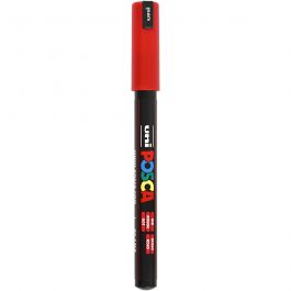 Posca Marker , nr. PC-1MR, spets 0,7 mm, extra fine, röd, 1 st. [HOB-272040]