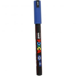 Posca Marker , nr. PC-1MR, spets 0,7 mm, extra fine, blå, 1 st. [HOB-272041]