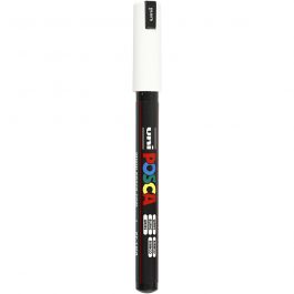 Posca Marker , nr. PC-1MR, spets 0,7 mm, extra fine, vit, 1 st. [HOB-272052]
