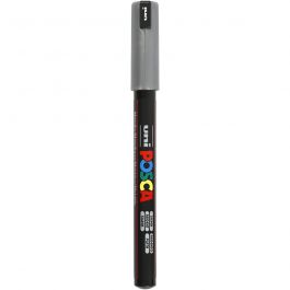 Posca Marker , nr. PC-1MR, spets 0,7 mm, extra fine, silver, 1 st. [HOB-272805]
