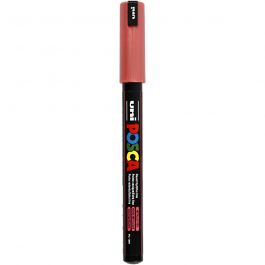 Posca Marker , nr. PC-1MR, spets 0,7 mm, extra fine, metallröd, 1 st. [HOB-272860]