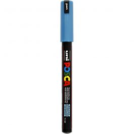 Posca Marker , nr. PC-1MR, spets 0,7 mm, extra fine, metallicblå, 1 st. [HOB-272880]