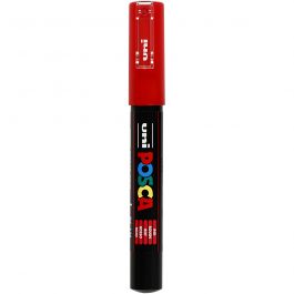 Posca Marker , nr. PC-1M, spets 0,7 mm, extra fine, röd, 1 st. [HOB-273040]