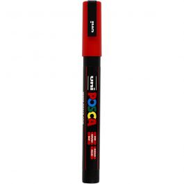 Posca Marker , nr. PC-3M, spets 0,9-1,3 mm, Fine, röd, 1 st. [HOB-274040]