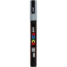 Posca Marker , nr. PC-3M, spets 0,9-1,3 mm, Fine, grå, 1 st. [HOB-274095]